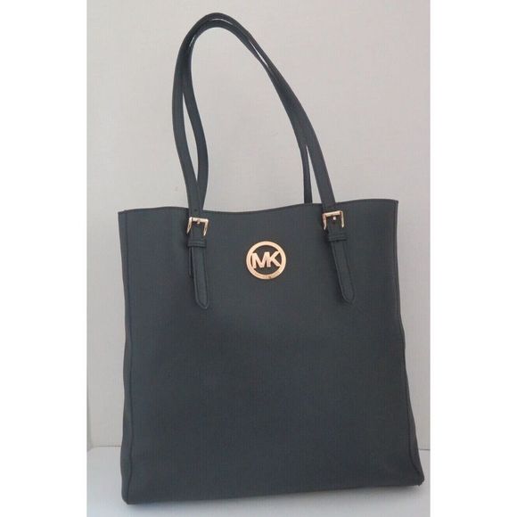 Michael Kors 35H3GTVT7T Large Black Saffiano North/South Jet Set Travel Bag $360 - Picture 1 of 12